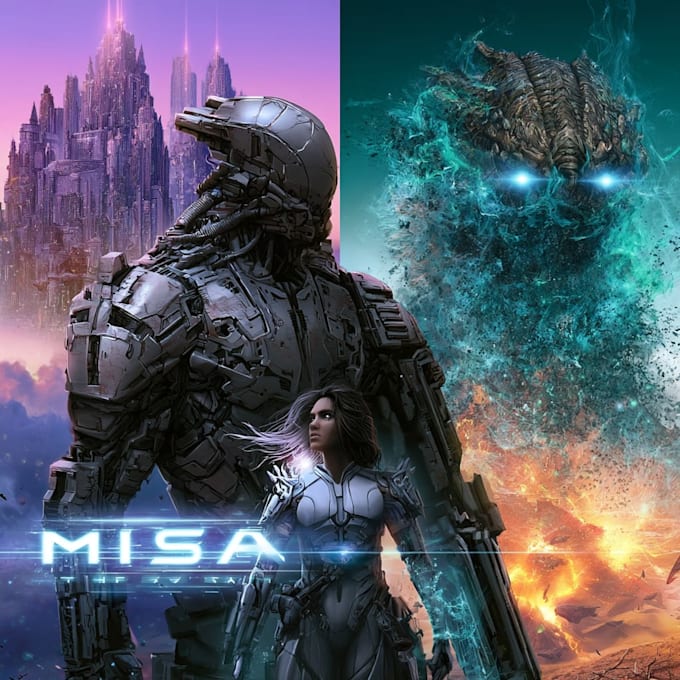 design a professional sci fi fantasy cover for your book