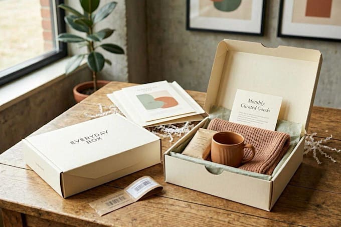 create subscription box design, mailer box, packaging box design