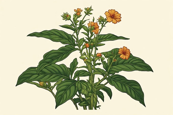 create a realistic botanical drawing