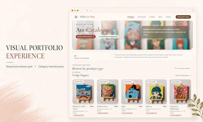 build a responsive SEO friendly website for artists