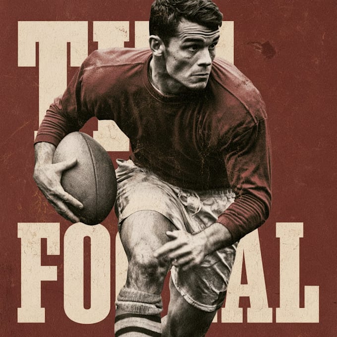 create a classic vintage football poster