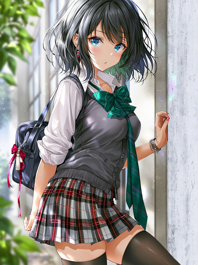 anime character an illustration and anime character