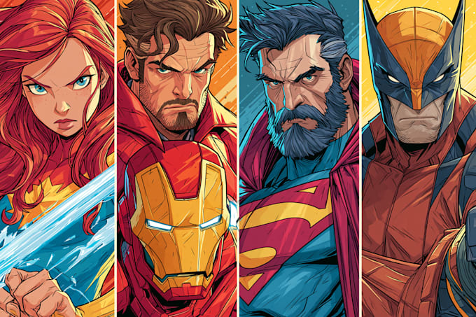 draw comic book illustration, strip comic book
