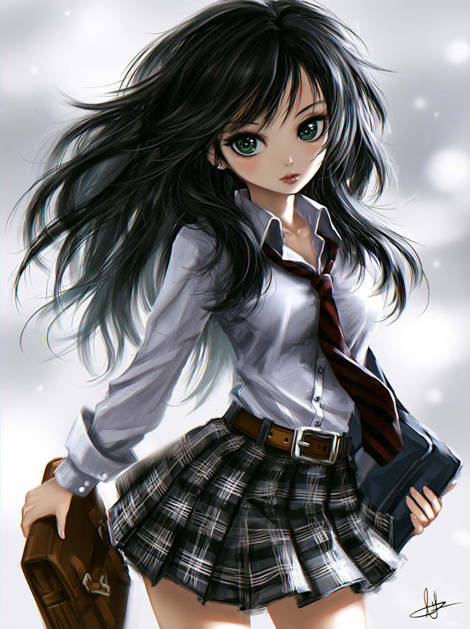 draw anime character sheet for you