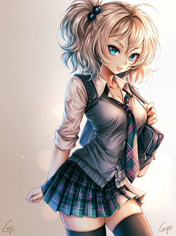 anime character an illustration and anime character
