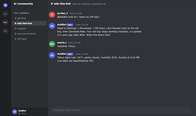 build custom bots for twitch, discord and more