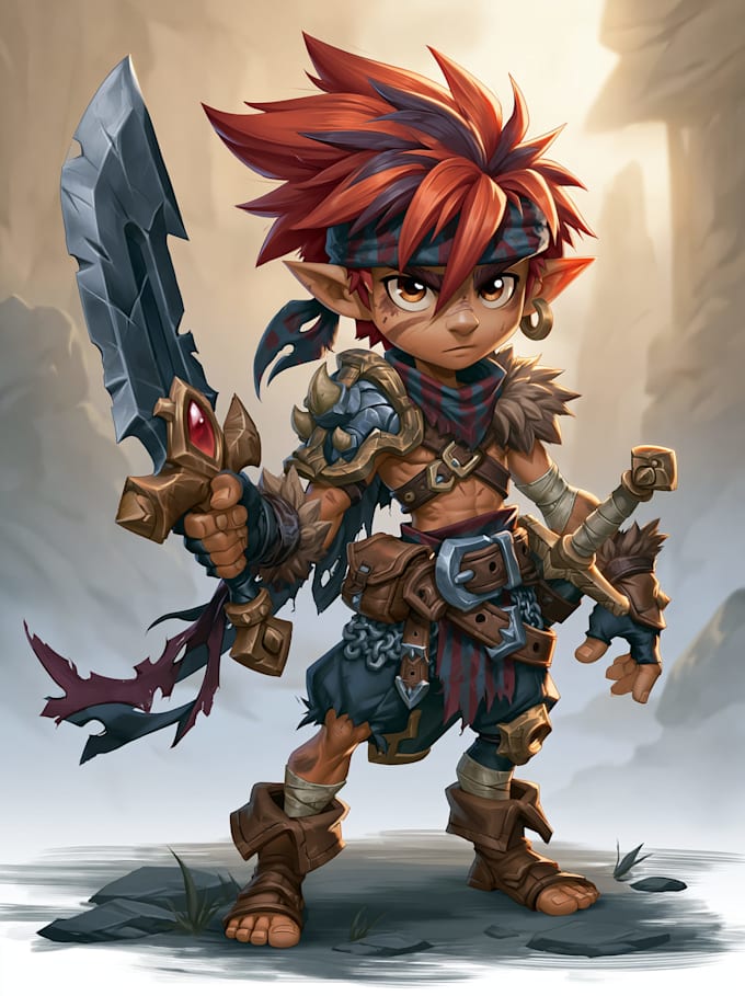 draw 2d game character illustration