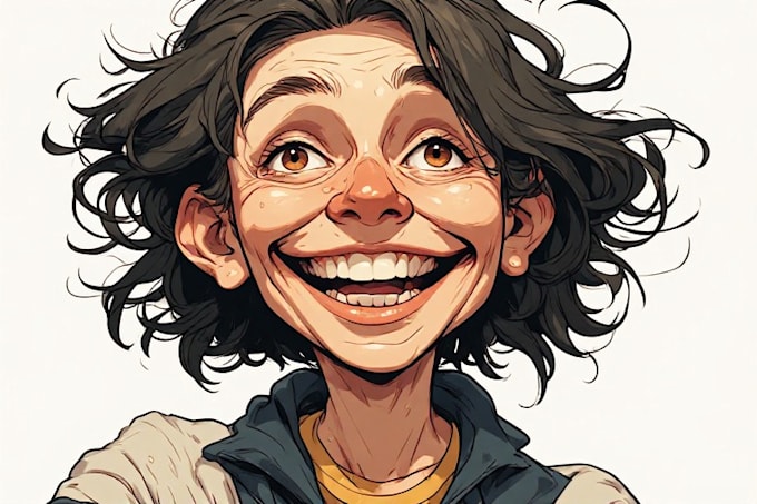 draw funny cartoon character, caricature art