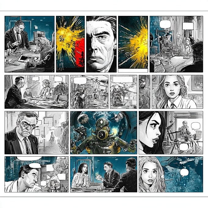 draw a comic book page for you
