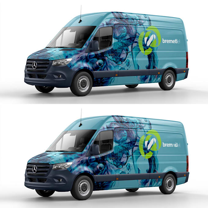 draw clean and professional car wrap, vehicle wrap design