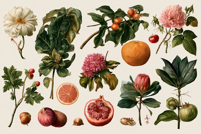 draw botanical illustration art for you
