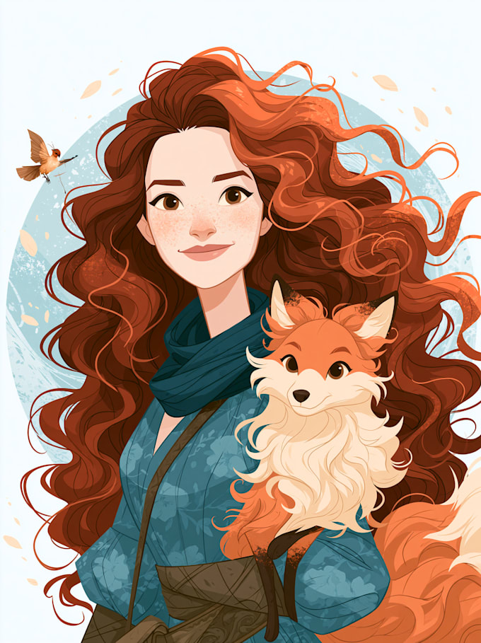 draw cartoon portrait in disney cartoon