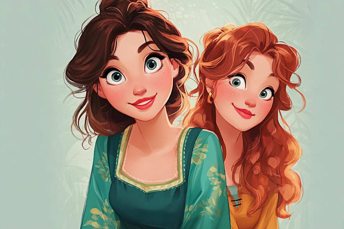 draw a cute disney style portrait