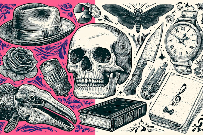 make vintage retro poster illustration