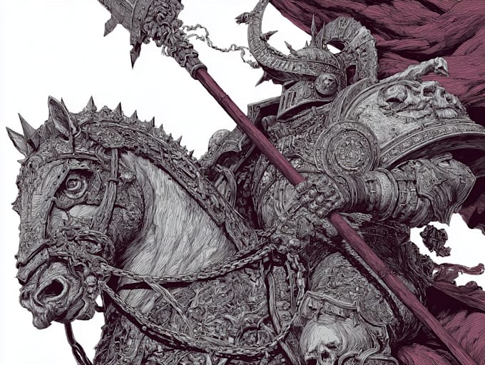 paint a grimdark sci fi commander portrait and epic fantasy character art