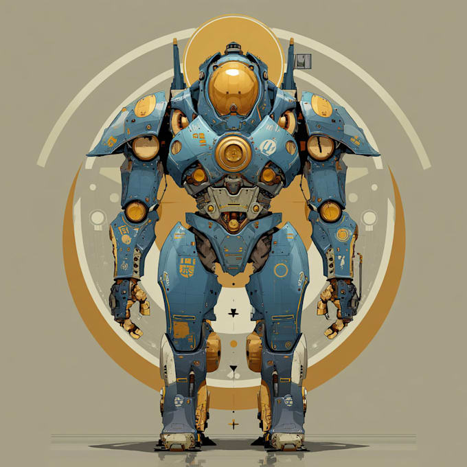 design custom mecha robot art