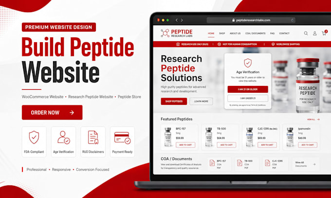 build peptide website research peptide woocommerce website peptide peptide store