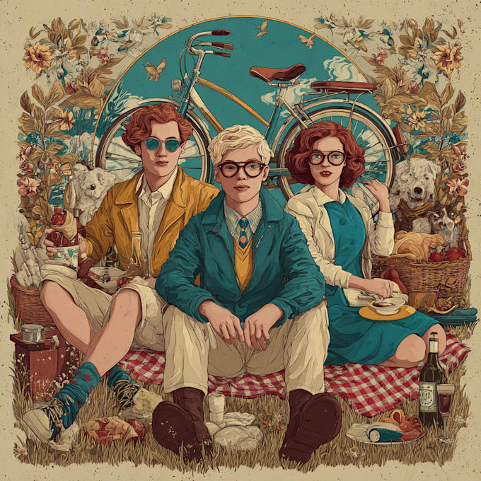 make vintage or retro album cover