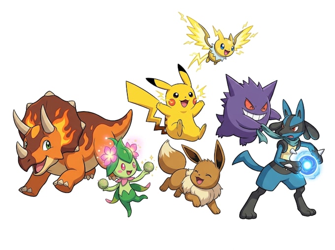 draw pokemon or fakemon doing anything