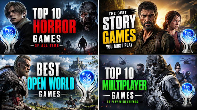 design professional cinematic youtube thumbnails