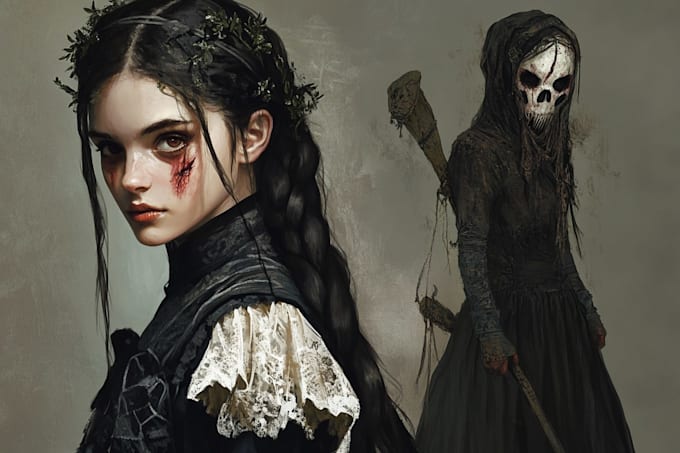 do horror and dark fantasy illustrations
