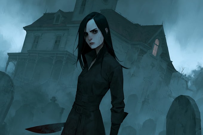 draw horror character illustration