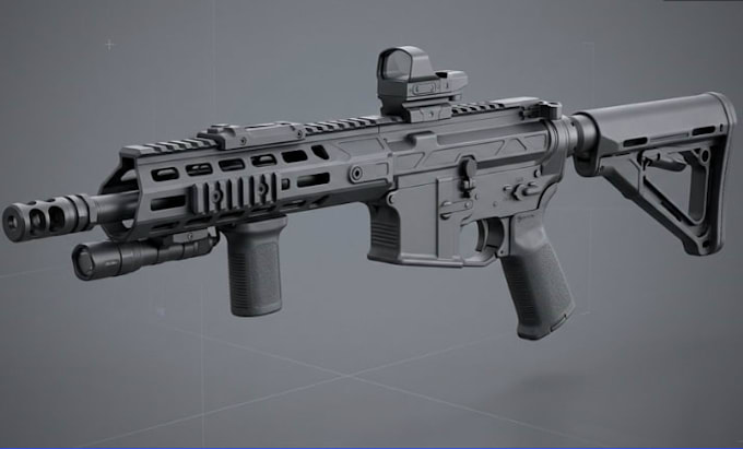 create custom 3d weapon models, firearms, guns and game prop assets