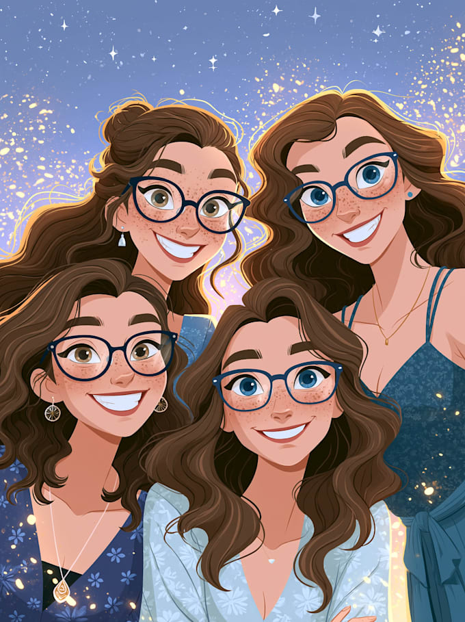 make disney cartoon portrait