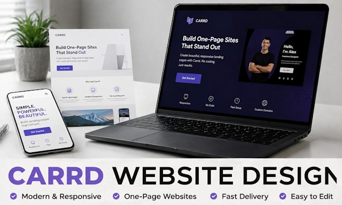 fix carrd website landing page card landing page SEO optimization responsiveness