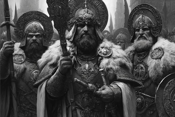 create a custom armored sci fi warrior character illustration