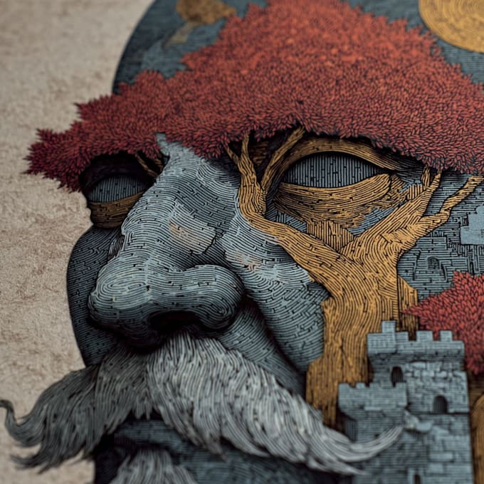 create handmade linocut art illustrations and prints