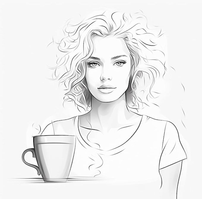 draw simple and complex product line art illustration