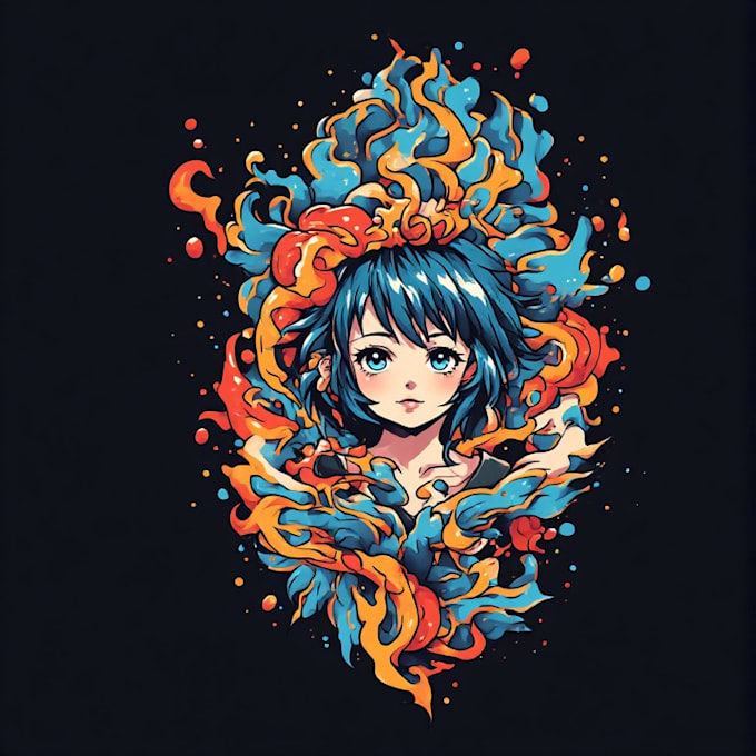 draw amazing anime tattoo design and concept art