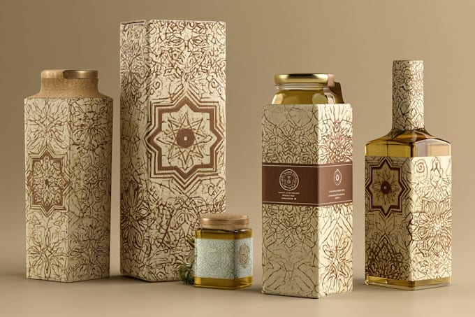 box, bottle, and pouch design
