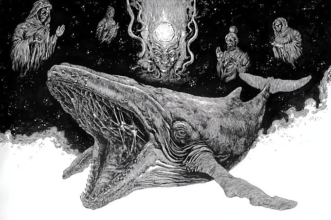 draw simple black and white illustration