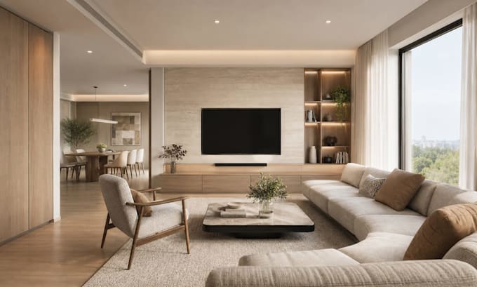 create 3d renders for commercial spaces, interiors and exteriors