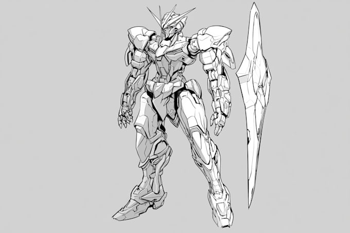 do mecha robot gundam illustrations