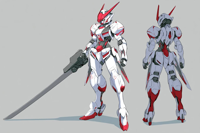 illustration and concept mecha, gundam