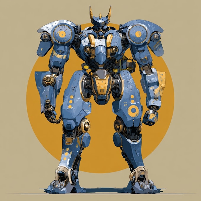 design sci fi mecha and robot concept art