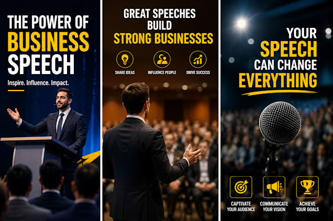 write a powerful business speech