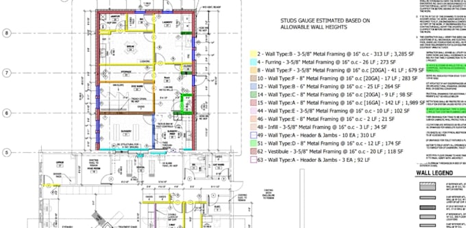 do drywall framing takeoff and construction estimate