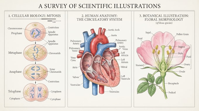 create anatomy, medical, and scientific illustrations