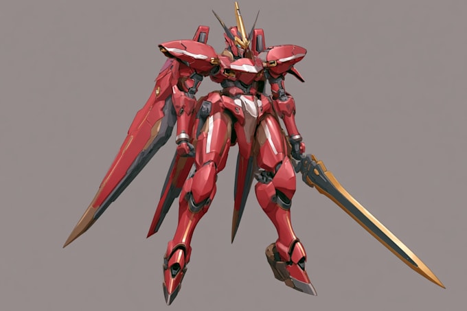 do mecha robot gundam illustration