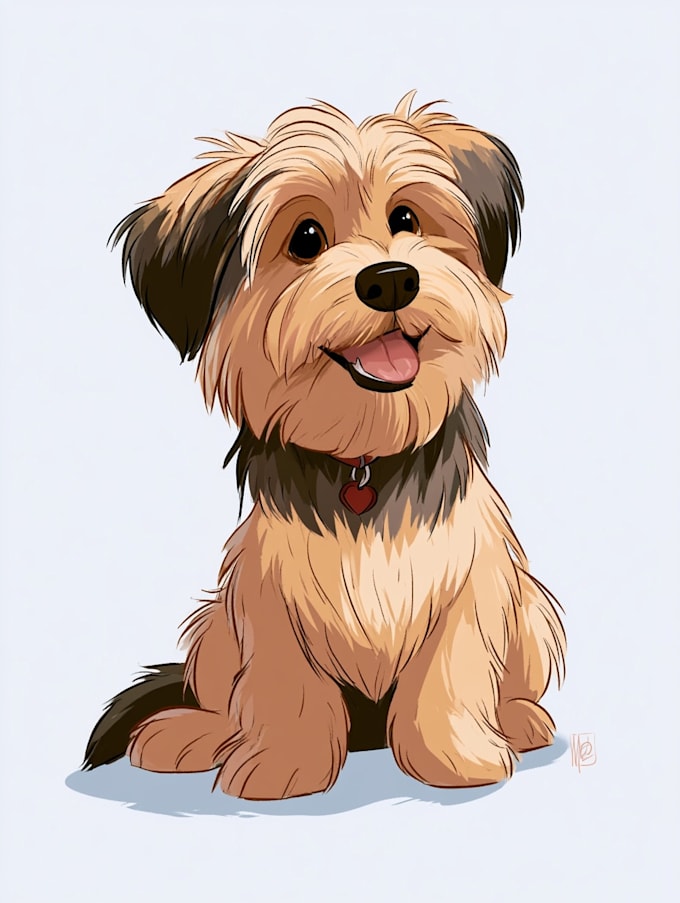 draw a disney pet portrait illustration