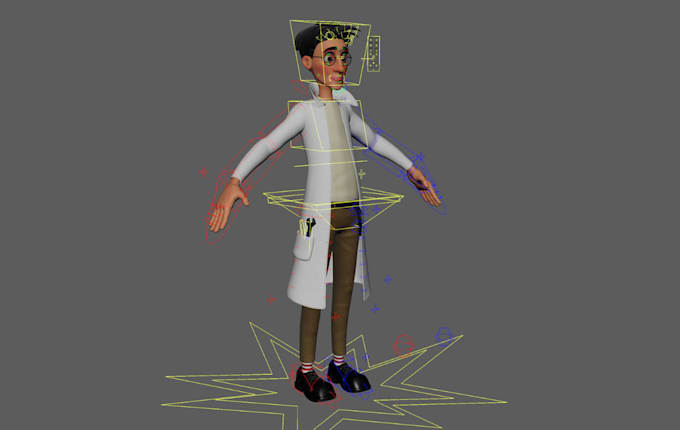 convert 2d to 3d cartoon model 3d cute stylized cartoon mascot model in blender