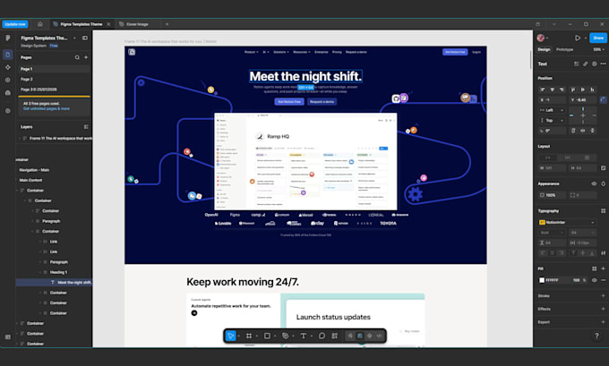 recreate any websites landing page in figma