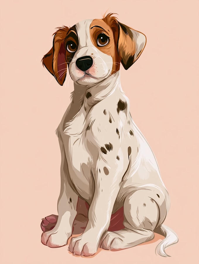 draw disney pet portrait illustration