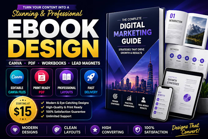 design professional e books pdfs and canva workbooks