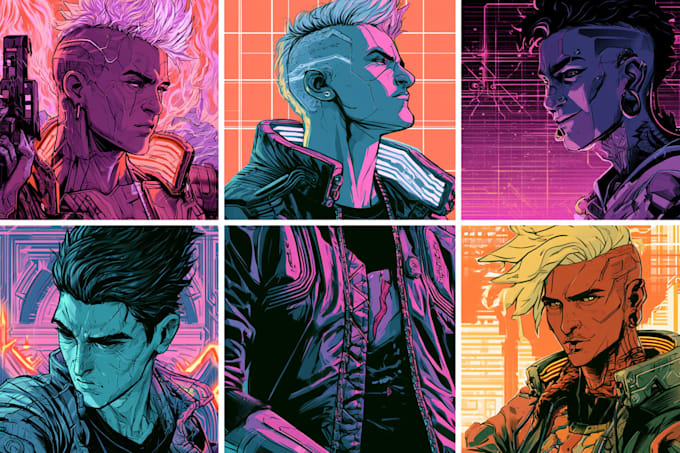 do cyberpunk futuristic city art