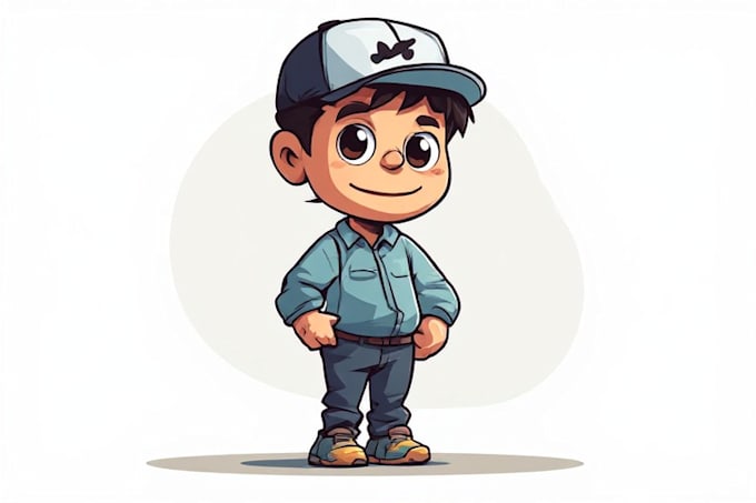 create a cartoon minimalist mascot style